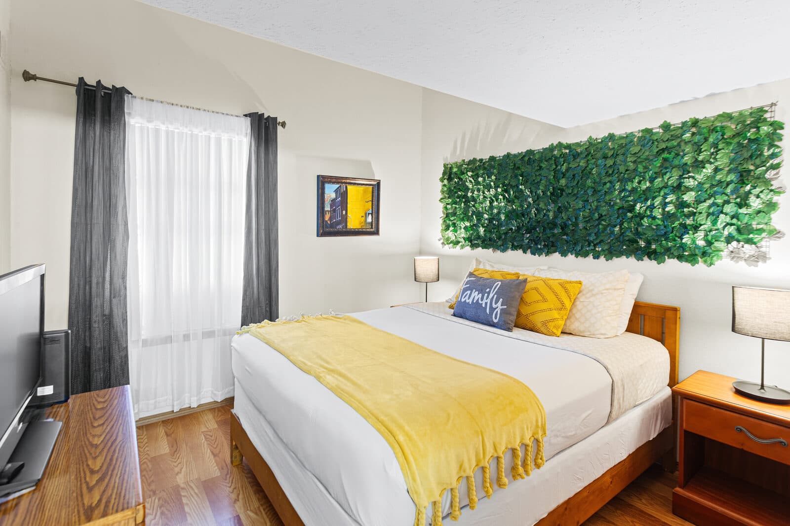 A furnished room, placeholder for a cluttered before photo